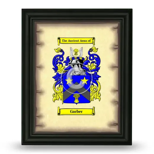 Garber Coat of Arms Framed - Black