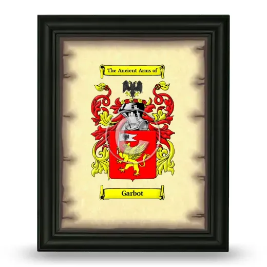 Garbot Coat of Arms Framed - Black
