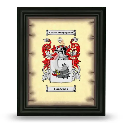 Gardeñes Coat of Arms Framed - Black