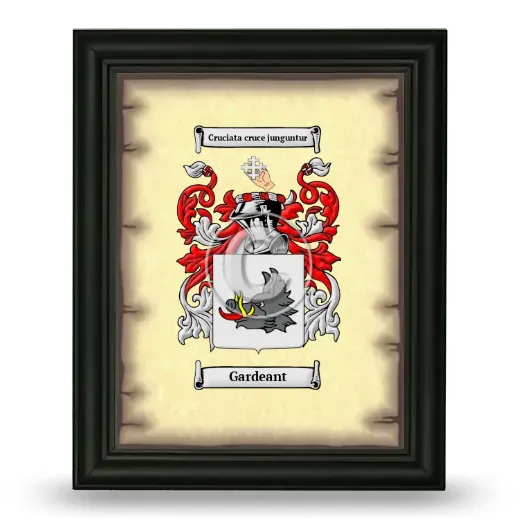 Gardeant Coat of Arms Framed - Black