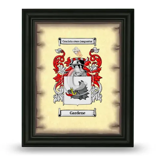 Gardene Coat of Arms Framed - Black