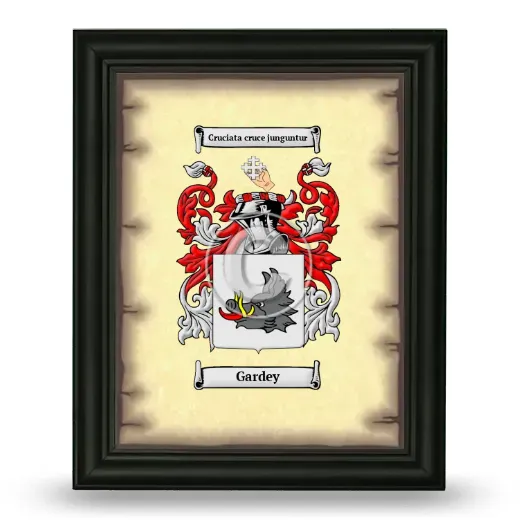 Gardey Coat of Arms Framed - Black