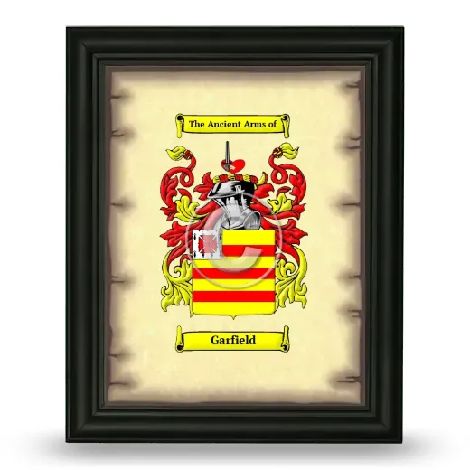 Garfield Coat of Arms Framed - Black