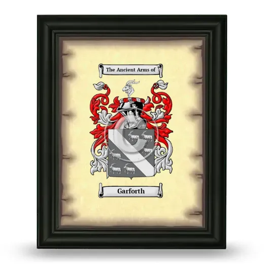 Garforth Coat of Arms Framed - Black