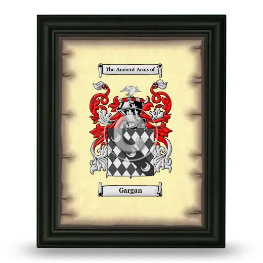 Gargan Coat of Arms Framed - Black