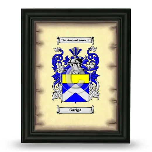 Gariga Coat of Arms Framed - Black