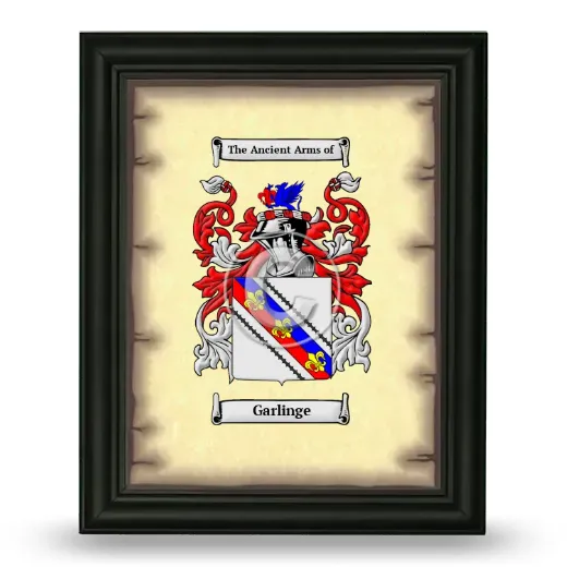 Garlinge Coat of Arms Framed - Black