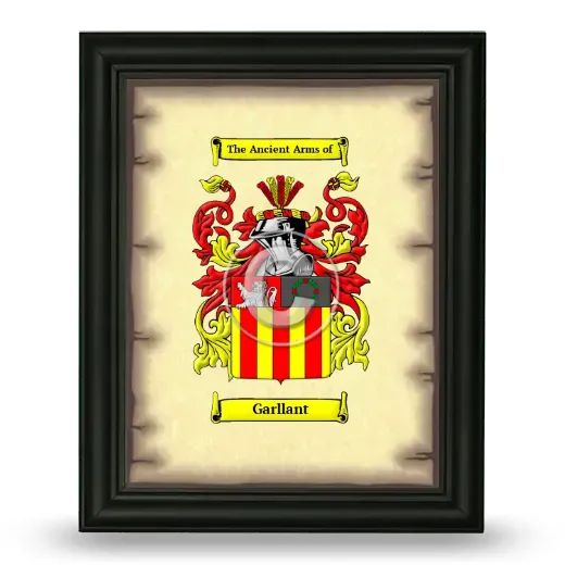 Garllant Coat of Arms Framed - Black
