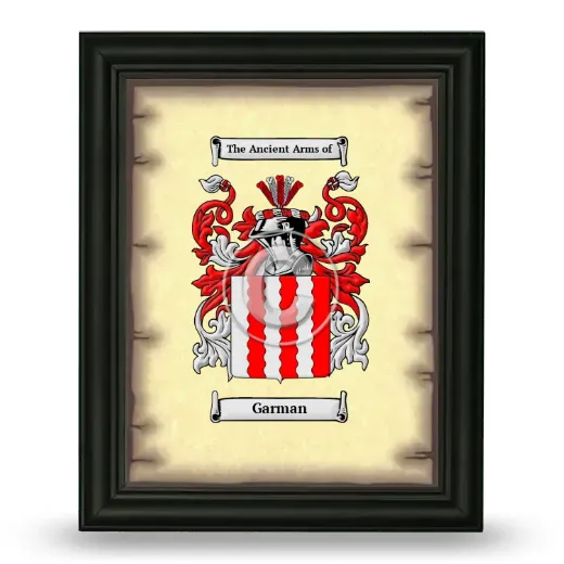 Garman Coat of Arms Framed - Black