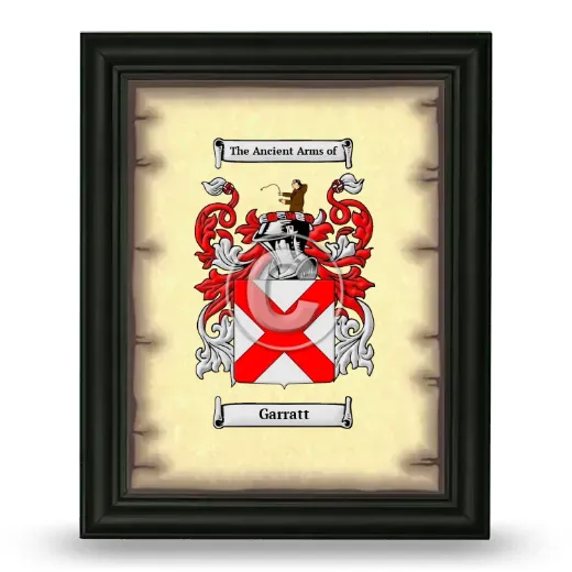 Garratt Coat of Arms Framed - Black