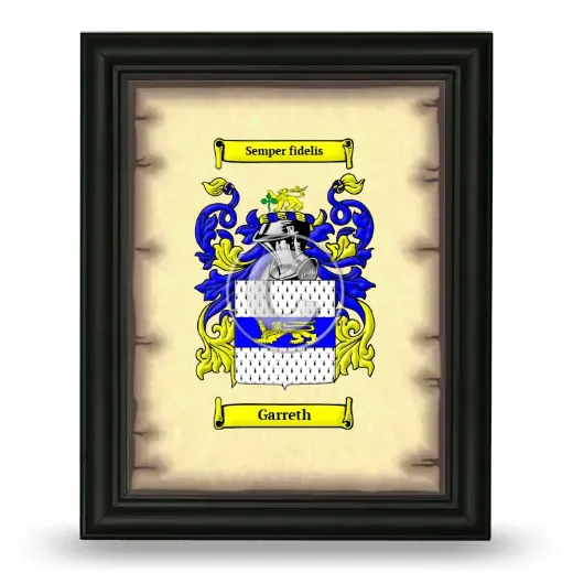 Garreth Coat of Arms Framed - Black