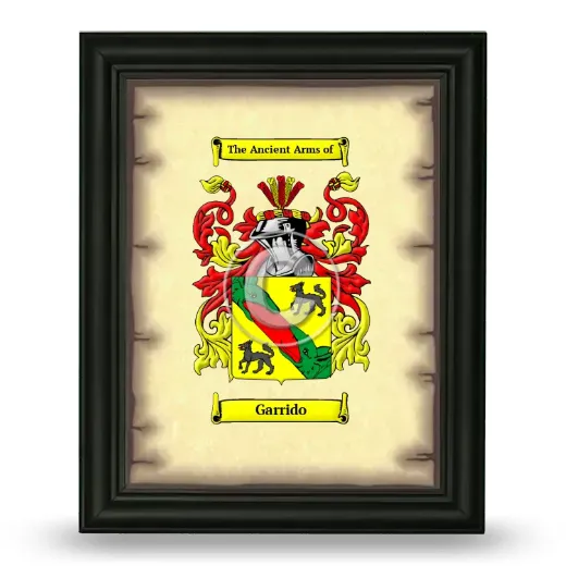 Garrido Coat of Arms Framed - Black