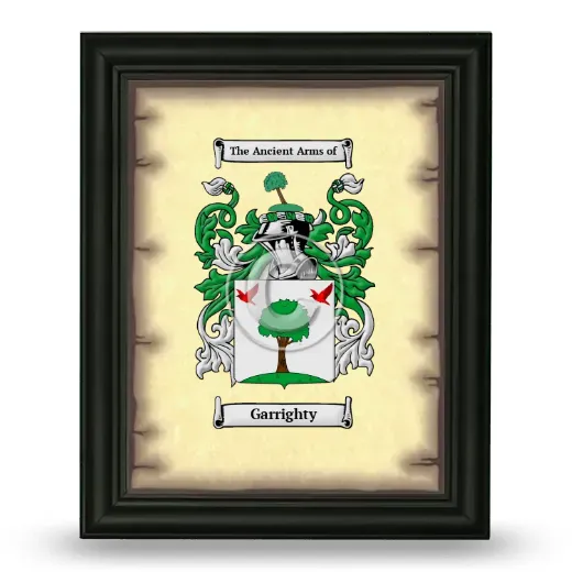 Garrighty Coat of Arms Framed - Black