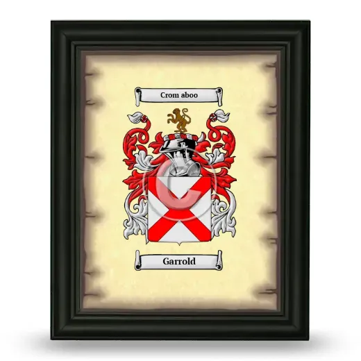 Garrold Coat of Arms Framed - Black