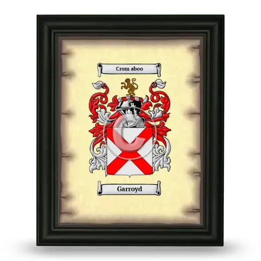 Garroyd Coat of Arms Framed - Black