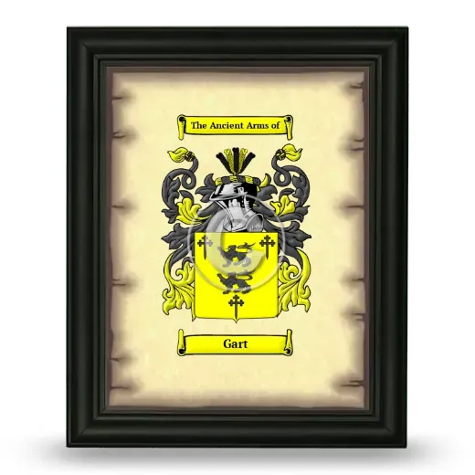 Gart Coat of Arms Framed - Black