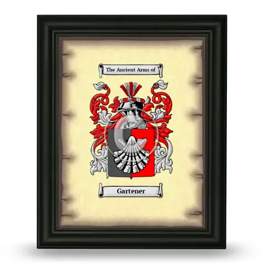 Gartener Coat of Arms Framed - Black