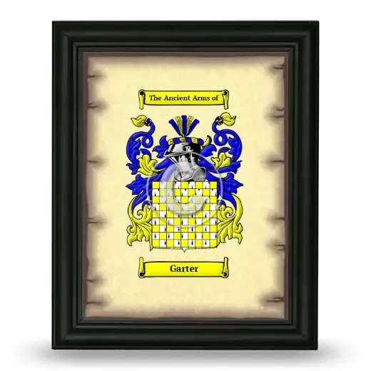 Garter Coat of Arms Framed - Black