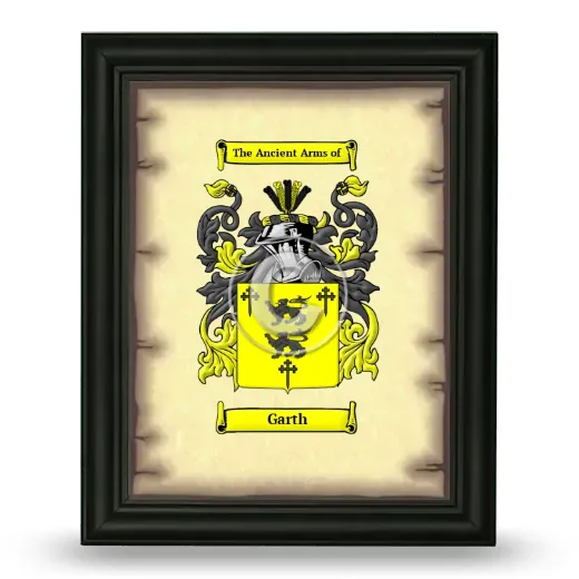 Garth Coat of Arms Framed - Black