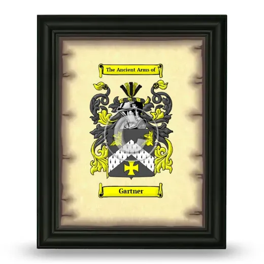 Gartner Coat of Arms Framed - Black