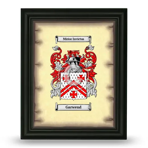 Garwend Coat of Arms Framed - Black