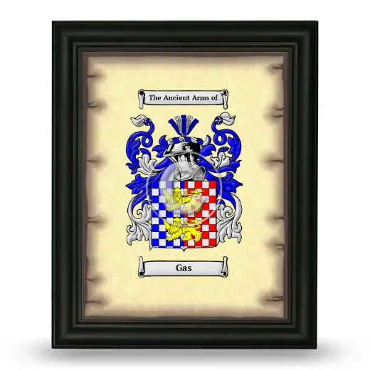 Gas Coat of Arms Framed - Black