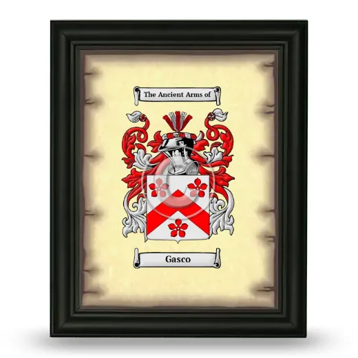 Gasco Coat of Arms Framed - Black