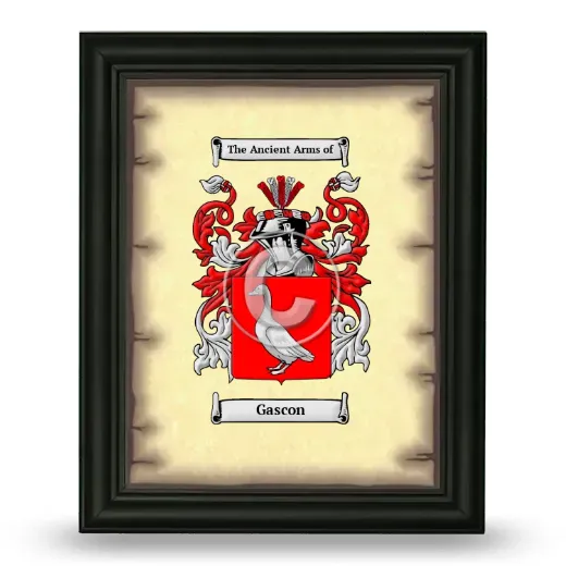 Gascon Coat of Arms Framed - Black