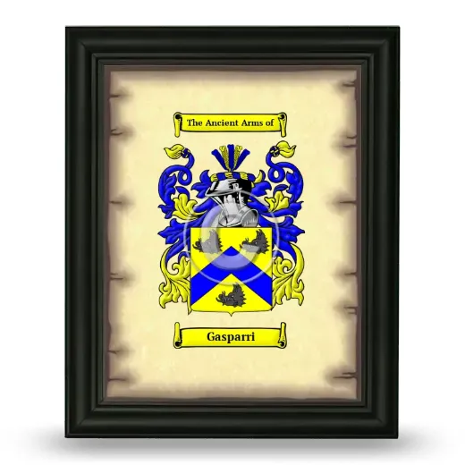 Gasparri Coat of Arms Framed - Black