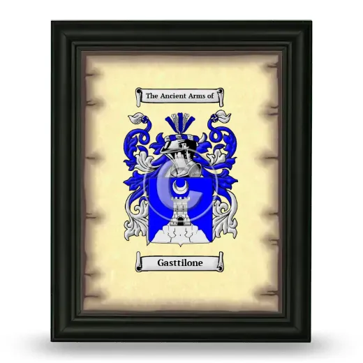 Gasttilone Coat of Arms Framed - Black