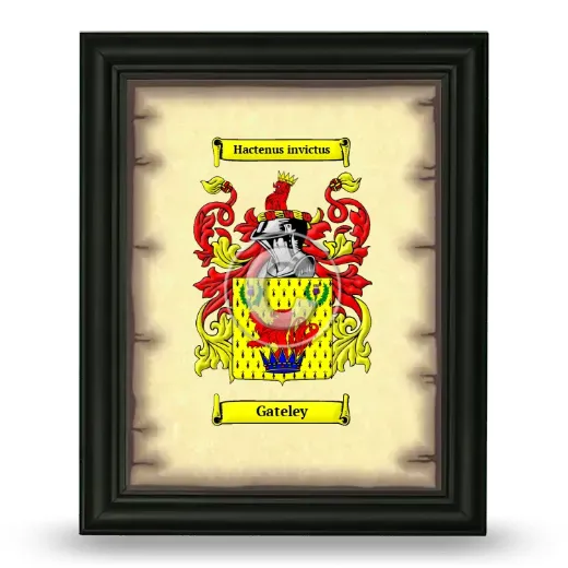 Gateley Coat of Arms Framed - Black