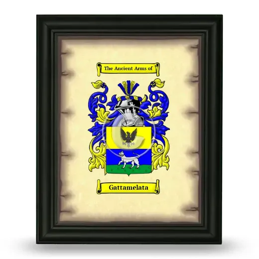 Gattamelata Coat of Arms Framed - Black