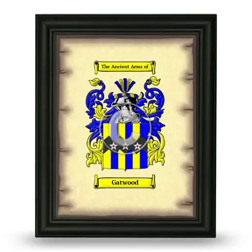 Gatwood Coat of Arms Framed - Black