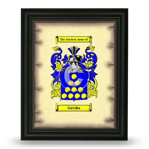 Gatzka Coat of Arms Framed - Black