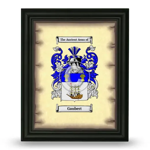 Gaubert Coat of Arms Framed - Black