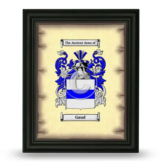 Gaud Coat of Arms Framed - Black