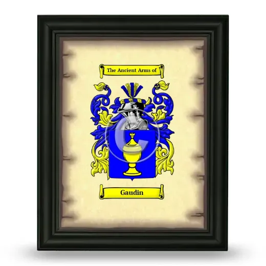 Gaudin Coat of Arms Framed - Black