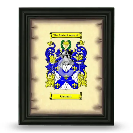 Gauent Coat of Arms Framed - Black