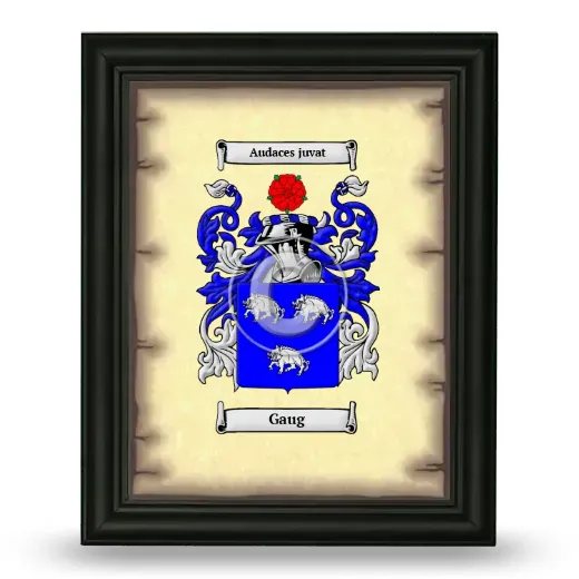 Gaug Coat of Arms Framed - Black