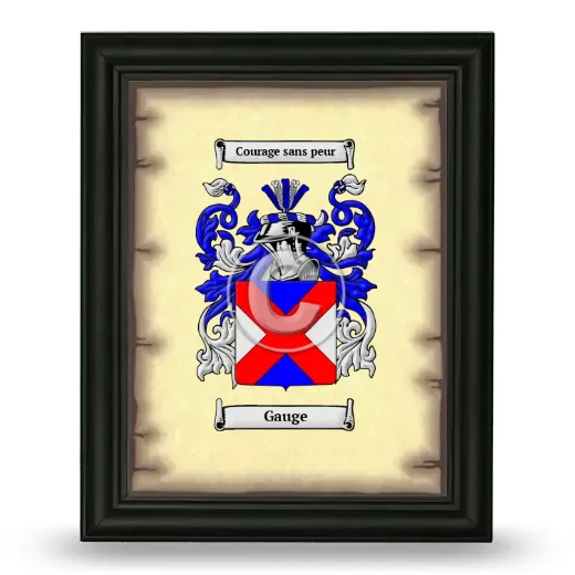 Gauge Coat of Arms Framed - Black