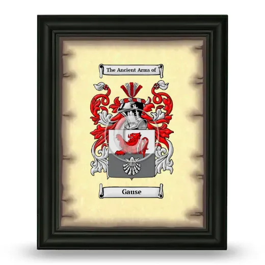 Gause Coat of Arms Framed - Black