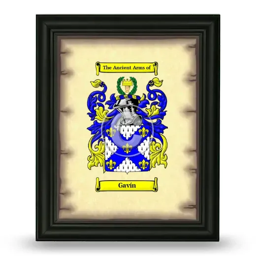 Gavín Coat of Arms Framed - Black