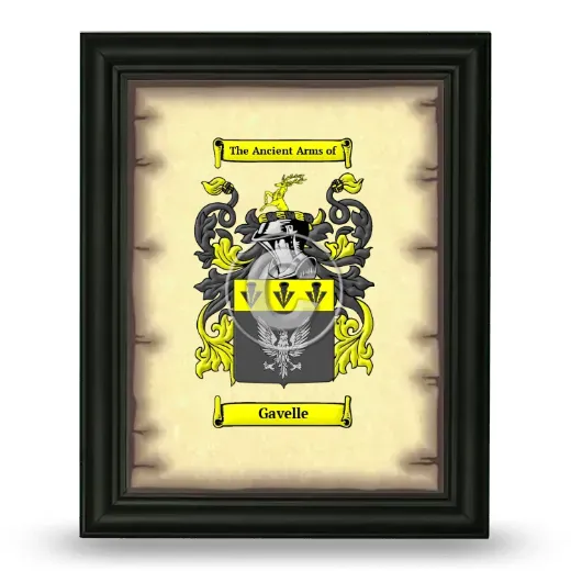 Gavelle Coat of Arms Framed - Black