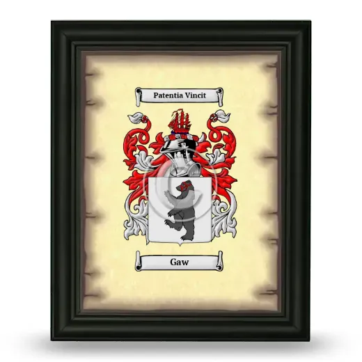 Gaw Coat of Arms Framed - Black