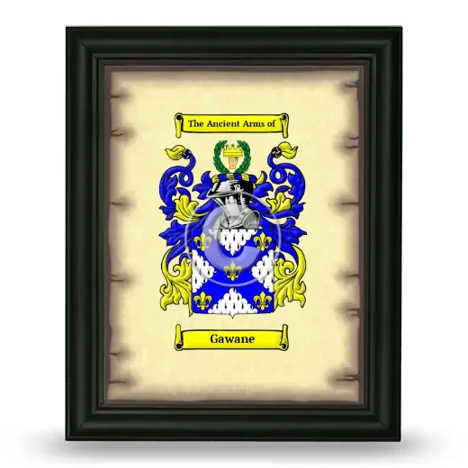 Gawane Coat of Arms Framed - Black