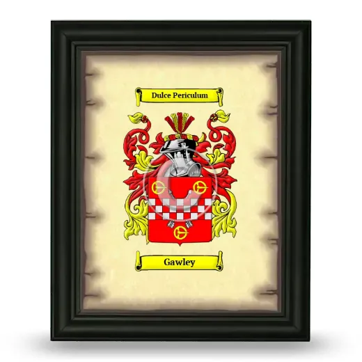 Gawley Coat of Arms Framed - Black