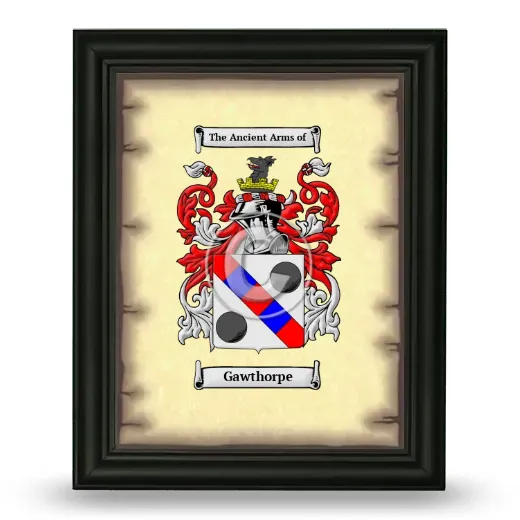 Gawthorpe Coat of Arms Framed - Black