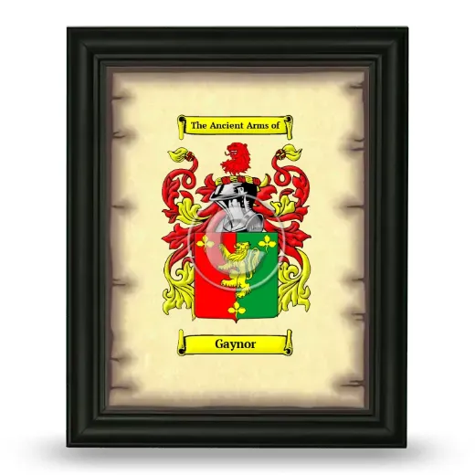 Gaynor Coat of Arms Framed - Black