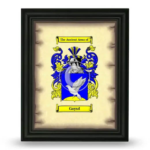 Gaysd Coat of Arms Framed - Black