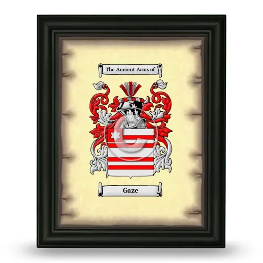 Gaze Coat of Arms Framed - Black
